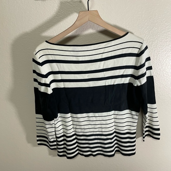 Stripe Sculpture Silk Blouse - Picture 3 of 3